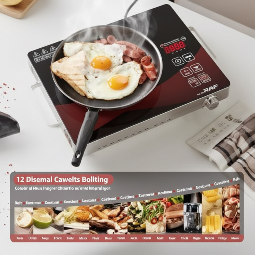 RAF Electric Stove | Portable Single Burner Hot Plate | Fast Heating Coil Cooker for Home &amp; Kitchen