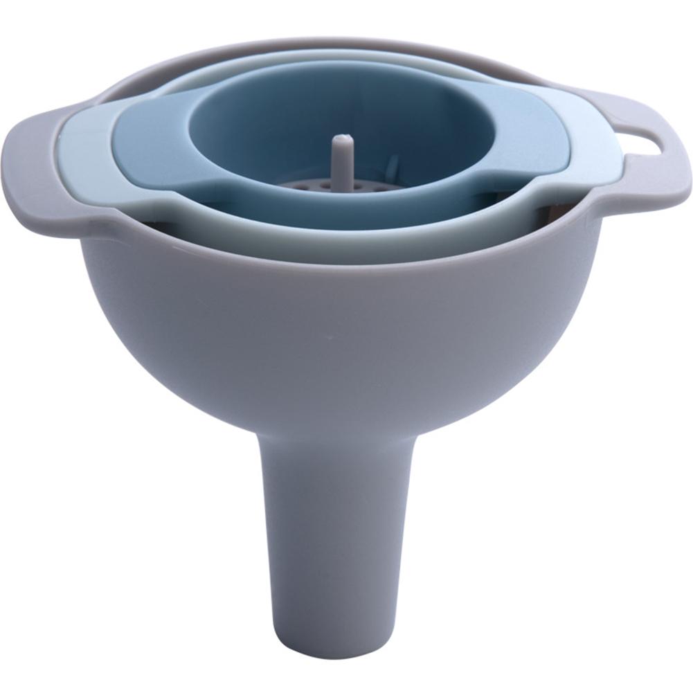 4 IN 1 Multi-function Canning Funnel Set Wide Mouth Plastic Funnel Filter Oil
